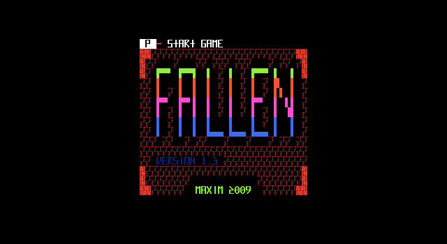 Title screen of 'Fallen'.